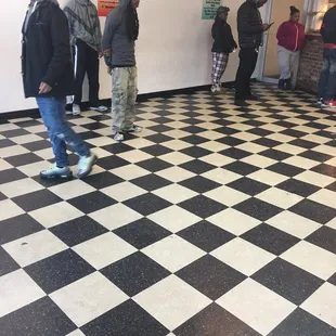 people waiting in line