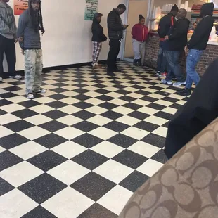 customers waiting in line