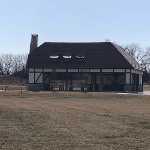 Large shelter with bathrooms