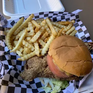 Catfish filet sandwich