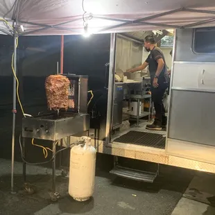 The best Al pastor is on a spit grill