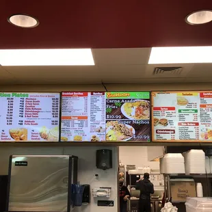 Menu. Everything looks good