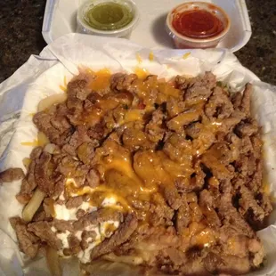 Erickbertos. Carne asada fries