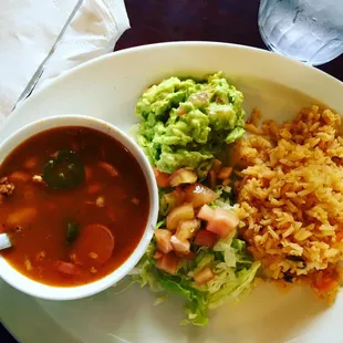 Charro beans and rice.
