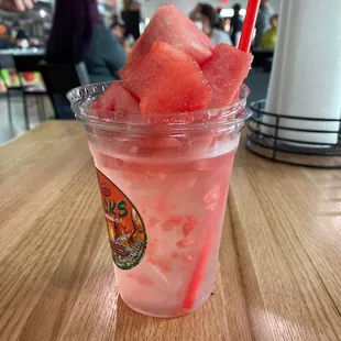 Sandia (watermelon) aguas fresca.