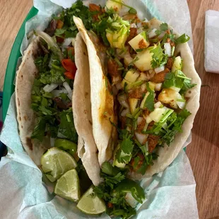 Trompo and Beef Fajita taco