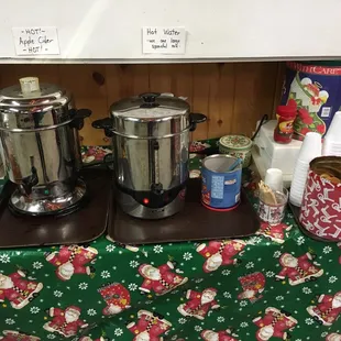 Free Hot cider and ginger cookies to warm up with!