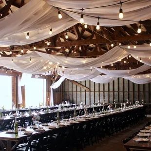 The Cattle Barn is ready and able to host up to 300 guests!