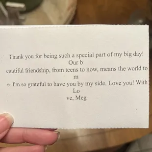 The personalized note all choppy