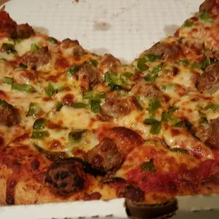 Sausage and green peppers