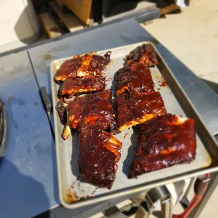 Babyback ribs ready for the party