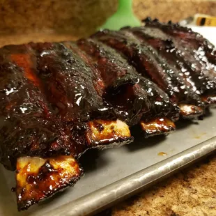 These beef ribs are all wrapped up.