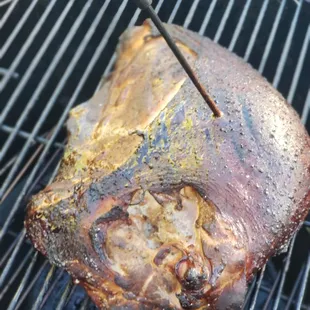 Smoked turkey breast almost ready.