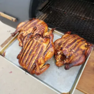 Chickens are ready to pull.