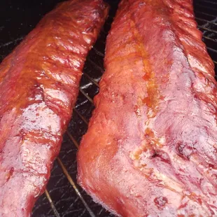 Baby back ribs before the wrap.