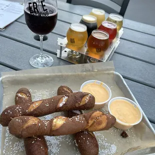 Delicious pretzels to help absorb some of these delicious beers.