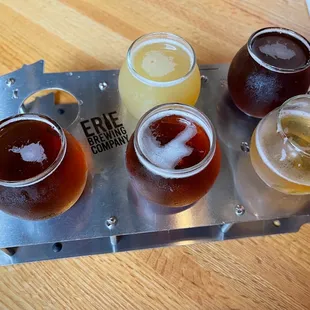 a flight of beers