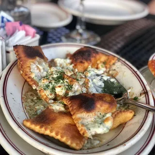 Fried Ravioli with Blue Cheese