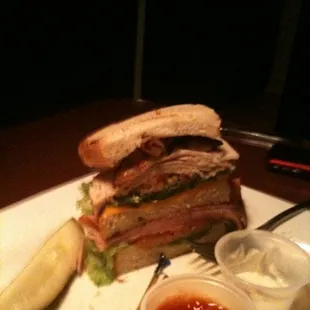 One monstrous club sandwich