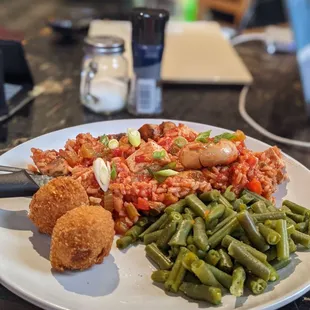 At the Erie Street Kitchen and Venice Cafe for mushrooms and tofu jambalaya. They have several plant based option., Delicious!
