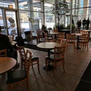 the inside of a restaurant