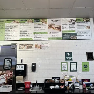 Counter and cashier inside