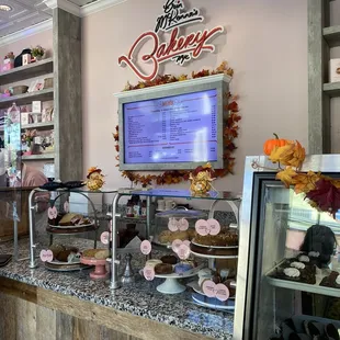 a display of baked goods