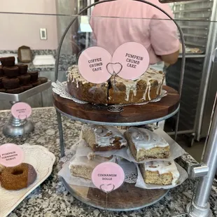 a variety of baked goods