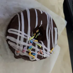Double chocolate donut