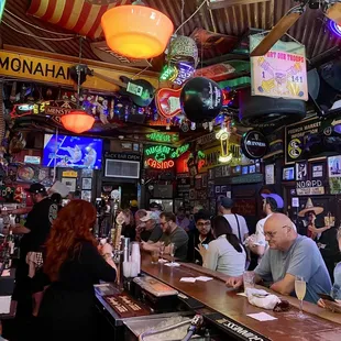 Full but not overly packed on a weekend afternoon.