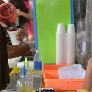 Their shave ice normally big, but since most of our families had small keiki, they were able to customize the size so there is no waste