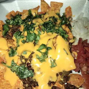 a plate of nachos