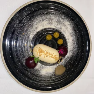 Caramel Bavarian Creme, Blackberry Confit, Citrus Curd