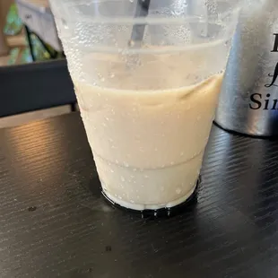 Lavender macchiato with add shot
