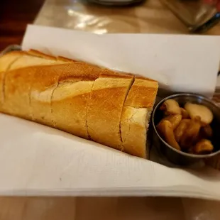 Bread with roasted garlic