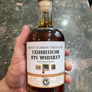 a bottle of rye whiskey