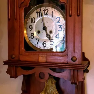 German wall clock by Junghans, one of Europe's highest quality clock manufacturers.