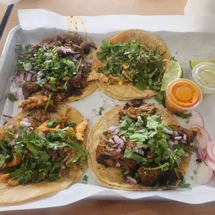 4 different tacos