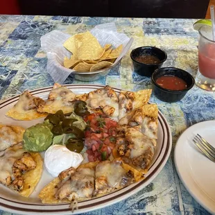 Nachos Locos, frozen swirl margarita