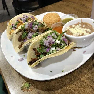 Dinner menu - chicken + tacos