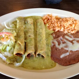 Chile con queso flautas