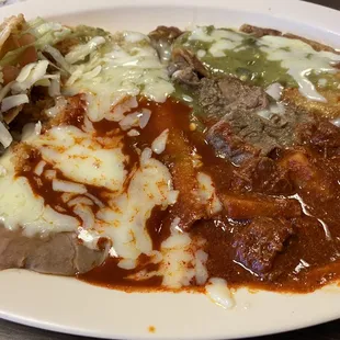 Combination plate #2    With free chips and salsa  $10.95