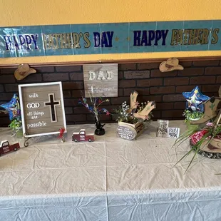 Fathers Day Celebration Table.