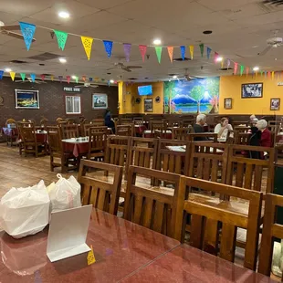 the dining area