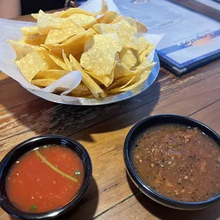 Chips and Two varieties of Salsa