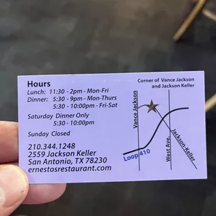 Directions and contact info