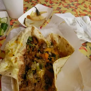 Burrito de chicharrón. This is by far the best chicharrón I've ever had.