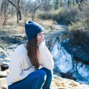 Great senior picture location by the new bridge addition at Ernie Miller Nature Center