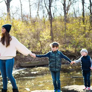 Family photo at Ernie Miller Nature Center