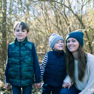 Family photo at Ernie Miller Nature Center